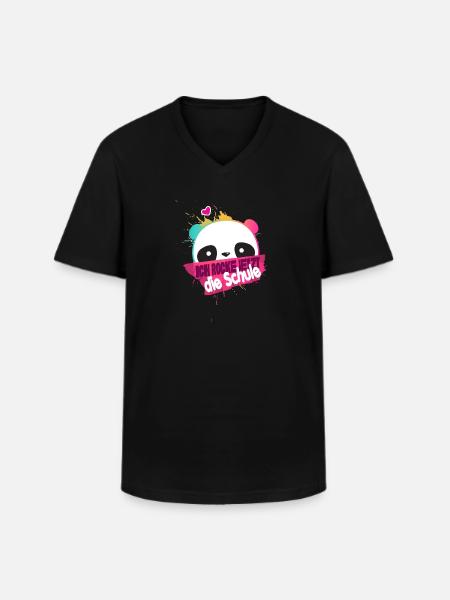 Endlich Schulkind, Einschulung - Männer-T-Shirt mit V-Ausschnitt - Schwarz