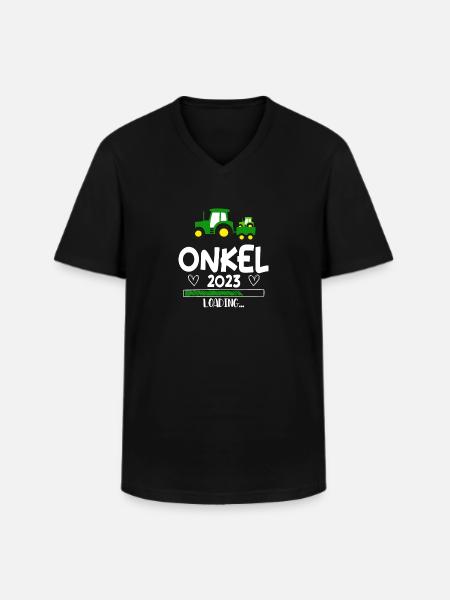 Onkel 2023 Loading Schwangerschaft - Männer-T-Shirt mit V-Ausschnitt - Schwarz