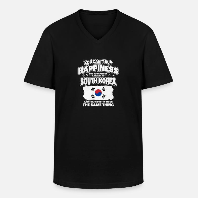 Mongolei - Männer-T-Shirt mit V-Ausschnitt - Schwarz