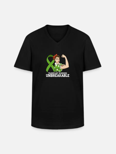 Organspender Unbreakable Organtransplantation - Männer-T-Shirt mit V-Ausschnitt - Schwarz