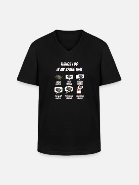 Piranha Geschenk - Männer-T-Shirt mit V-Ausschnitt - Schwarz