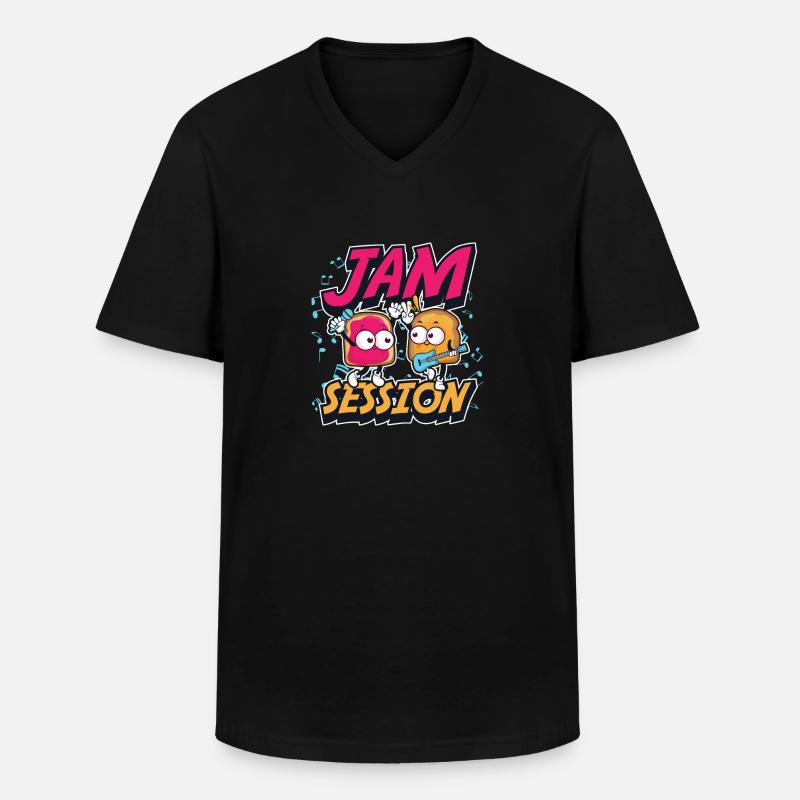 Jam Session - Männer-T-Shirt mit V-Ausschnitt - Schwarz
