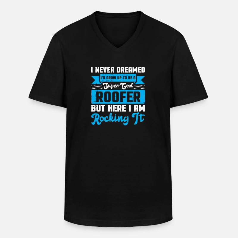 Bauarbeiter Dachdecker Geschenkidee - Männer-T-Shirt mit V-Ausschnitt - Schwarz