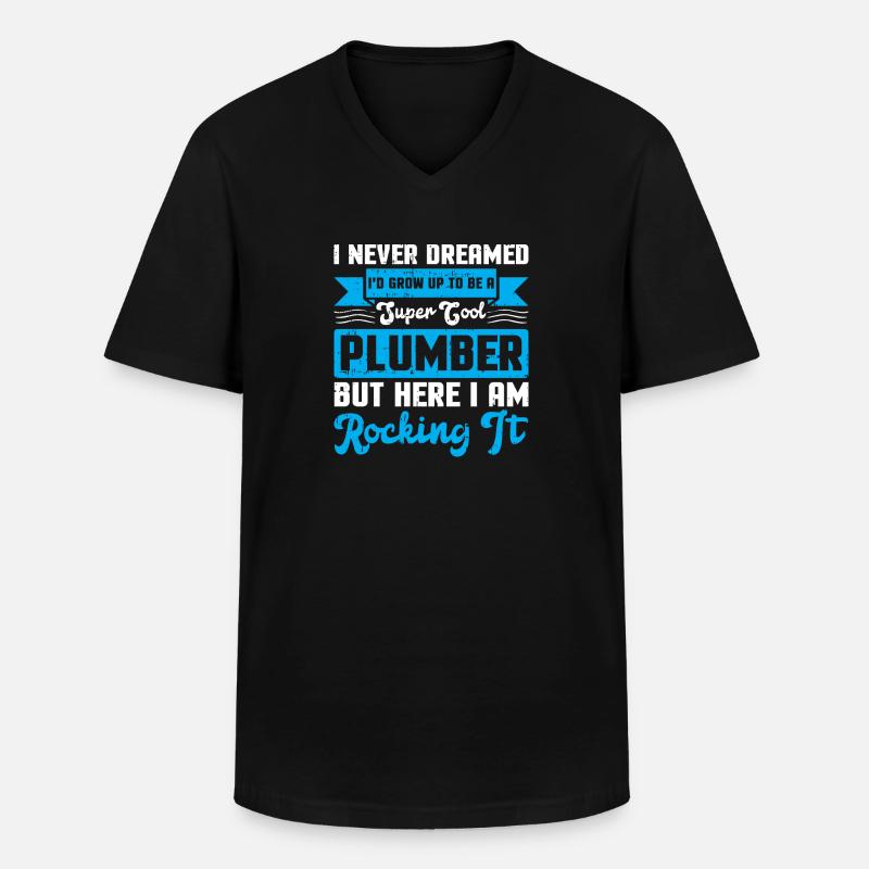 Klempner - Männer-T-Shirt mit V-Ausschnitt - Schwarz
