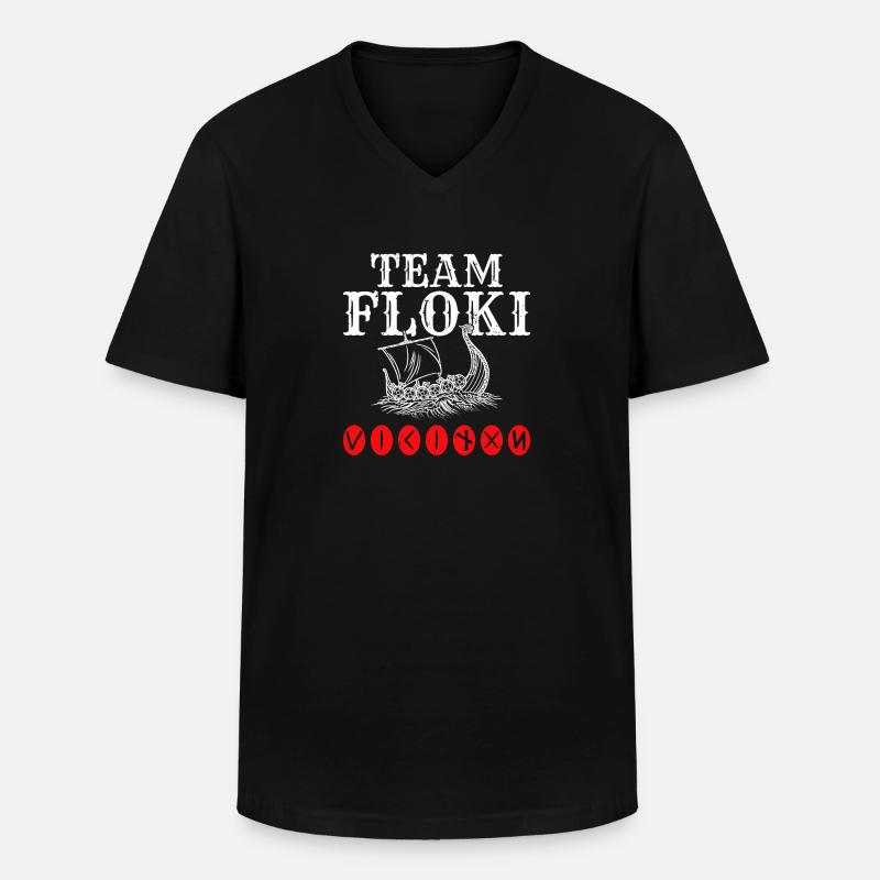 L’équipe Floki des constructeurs navals - T-shirt col V Homme - noir