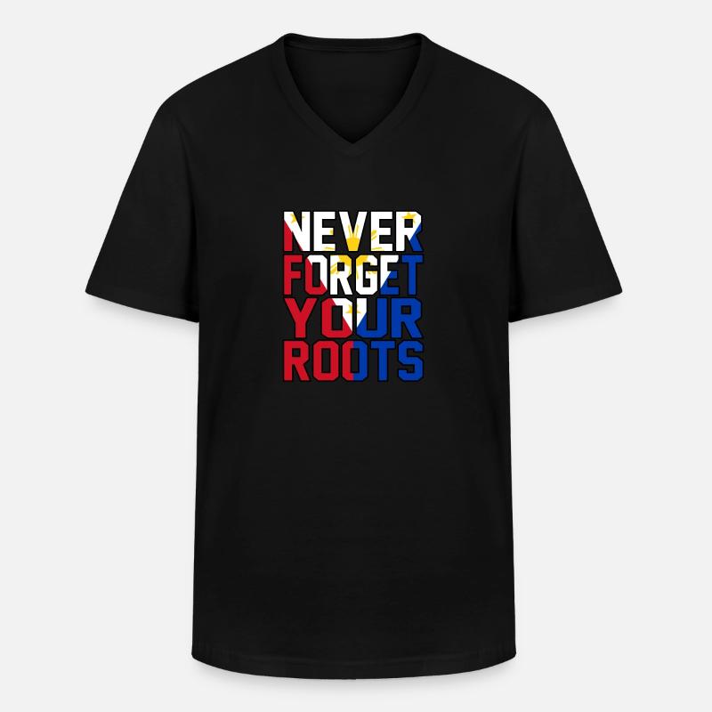 Philippinen - Männer-T-Shirt mit V-Ausschnitt - Schwarz