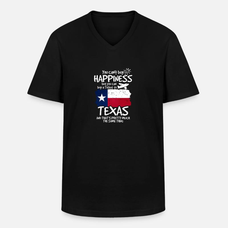 Texas - Männer-T-Shirt mit V-Ausschnitt - Schwarz