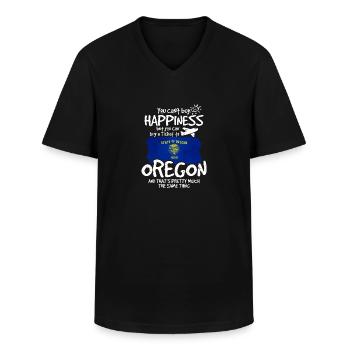 Oregon - Männer-T-Shirt mit V-Ausschnitt - Schwarz - Vorne - AI Model Male 178 dark (178cm)