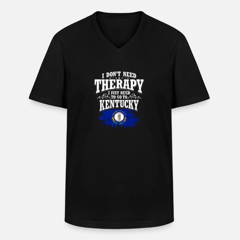 Kentucky - Männer-T-Shirt mit V-Ausschnitt - Schwarz