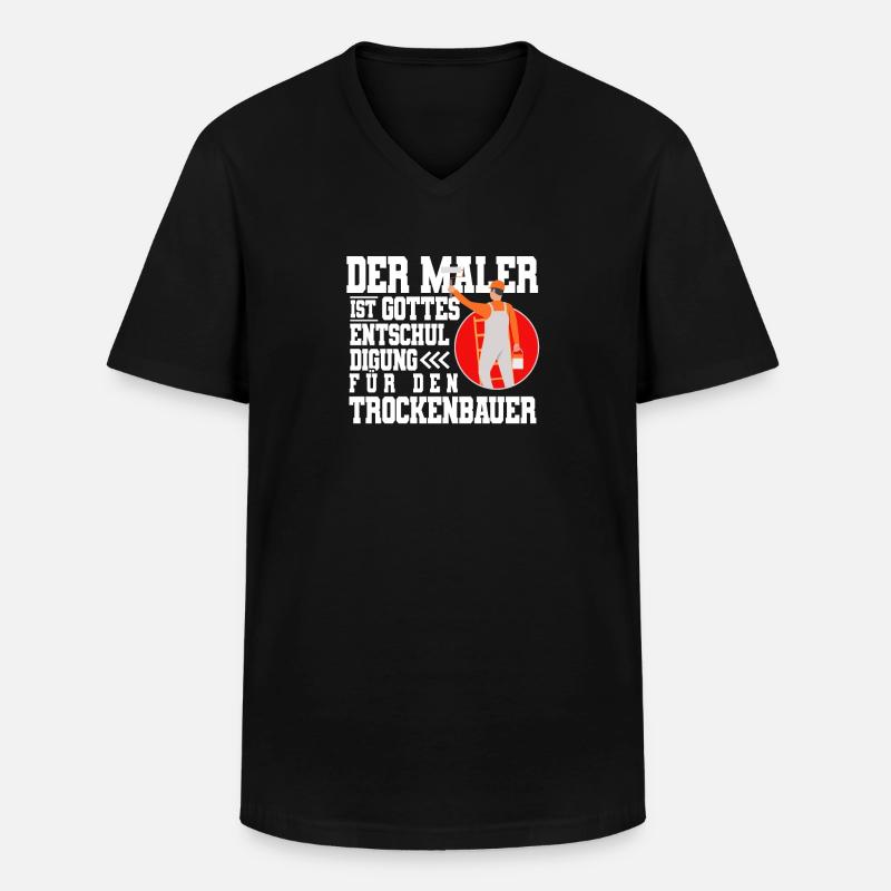Maler - Männer-T-Shirt mit V-Ausschnitt - Schwarz