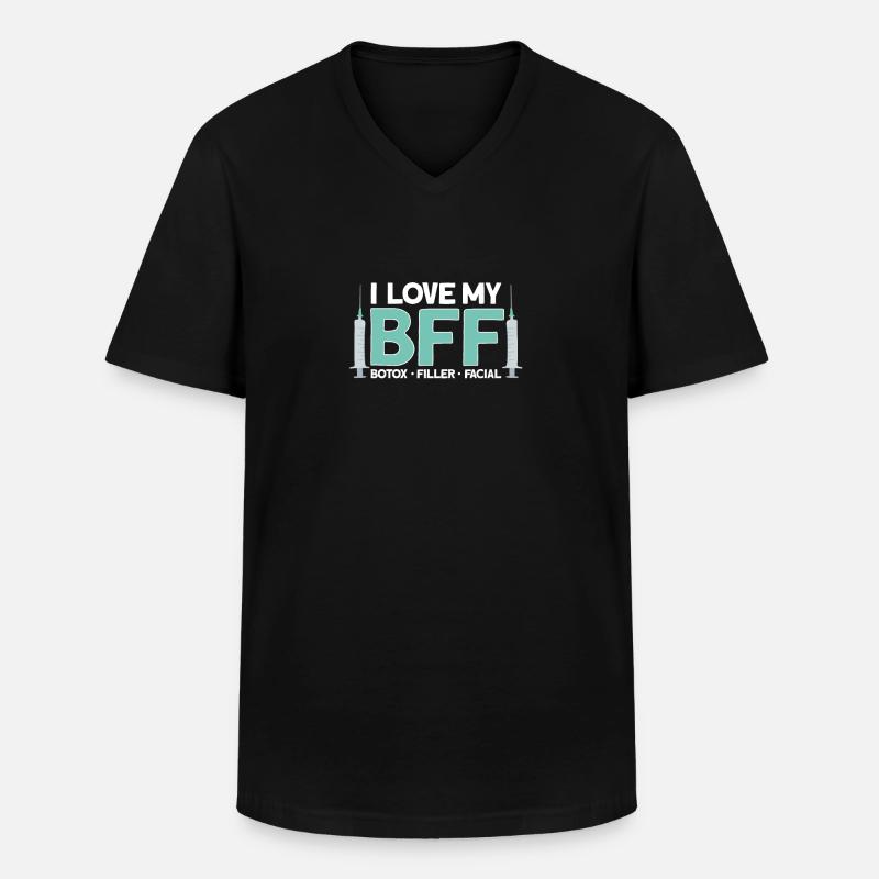 Botox - Männer-T-Shirt mit V-Ausschnitt - Schwarz