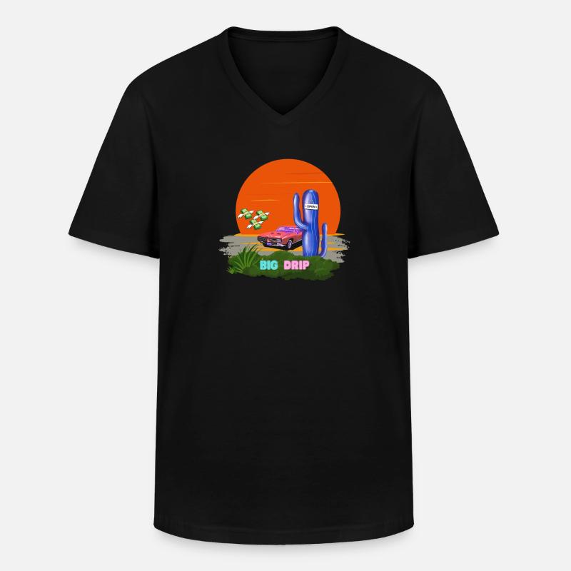 Drippin - Männer-T-Shirt mit V-Ausschnitt - Schwarz
