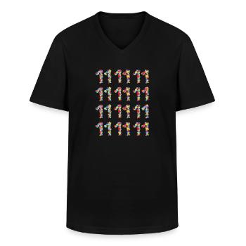 Konfetti Fasching Karneval 11 Elf Karnevalist - Männer-T-Shirt mit V-Ausschnitt - Schwarz - Vorne - AI Model Male 178 dark (178cm)