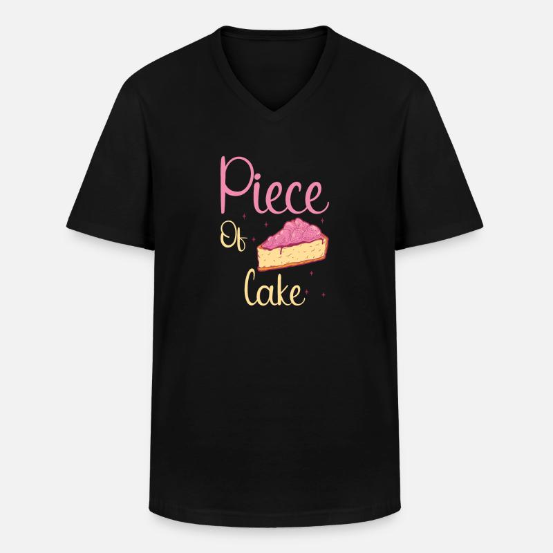 Kuchen Backen Bäcker Konditor - Männer-T-Shirt mit V-Ausschnitt - Schwarz