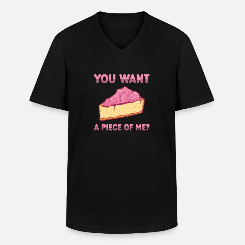 Kuchen Backen Bäcker Konditor - Männer-T-Shirt mit V-Ausschnitt - Schwarz