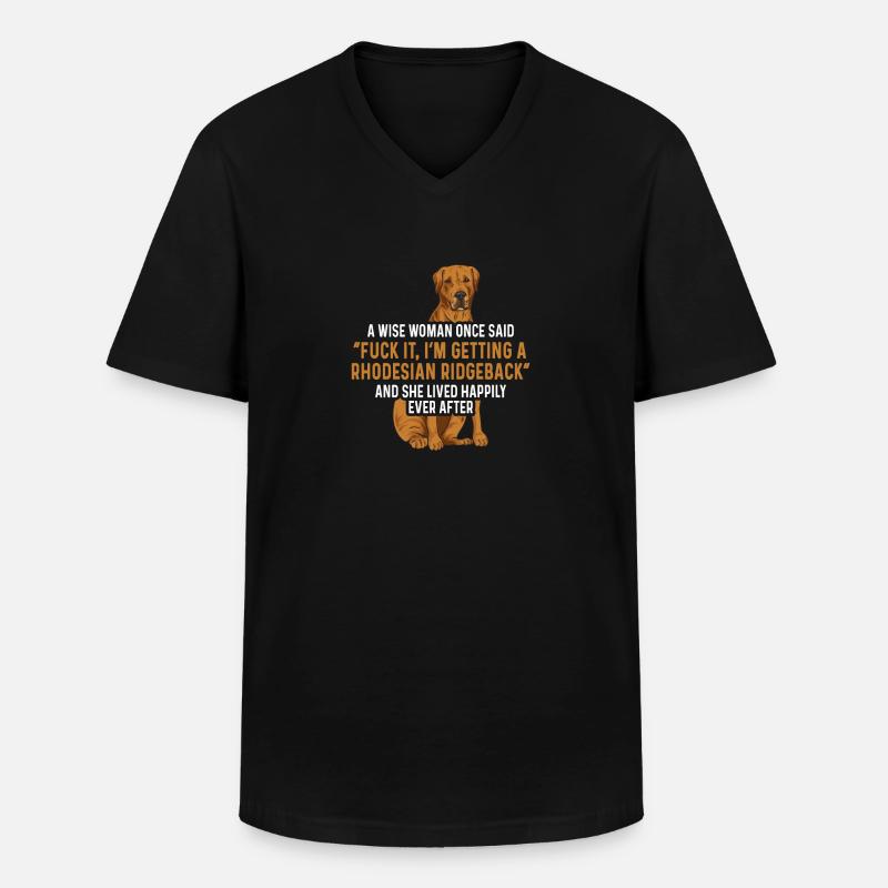 Rhodesian Ridgeback Hund - Männer-T-Shirt mit V-Ausschnitt - Schwarz