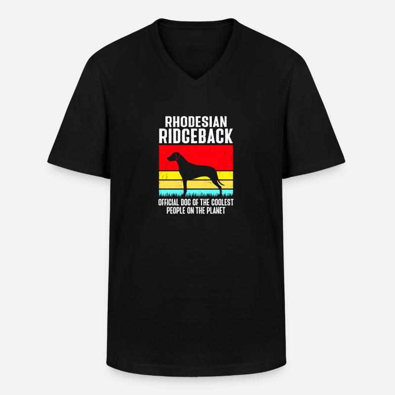 Rhodesian Ridgeback Hund - Männer-T-Shirt mit V-Ausschnitt - Schwarz