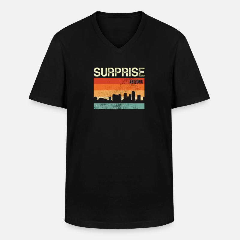 Überraschung - Männer-T-Shirt mit V-Ausschnitt - Schwarz