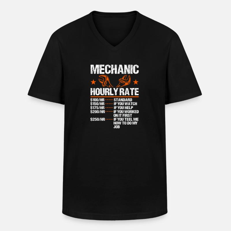 Mechanical Ignition - Work Engineer - Men's V-Neck T-Shirt - black