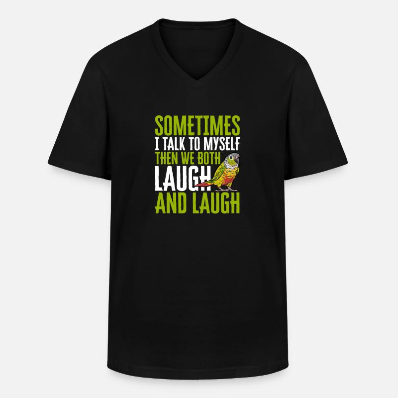 Molinasittich Papagei Vogel Sonnensittich - Männer-T-Shirt mit V-Ausschnitt - Schwarz