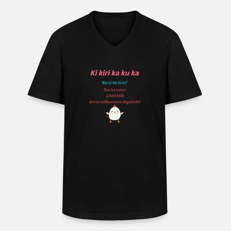 Der Gashahn - Männer-T-Shirt mit V-Ausschnitt - Schwarz