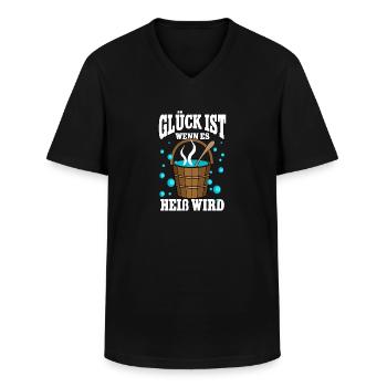 Sauna - Männer-T-Shirt mit V-Ausschnitt - Schwarz - Vorne - AI Model Male 178 dark (178cm)