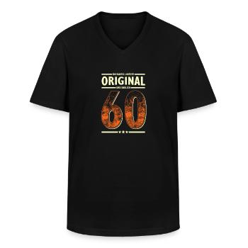 60ster Geburtstag 60 Jahre Lustiger Spruch zum 60. - Männer-T-Shirt mit V-Ausschnitt - Schwarz - Vorne - AI Model Male 178 dark (178cm)
