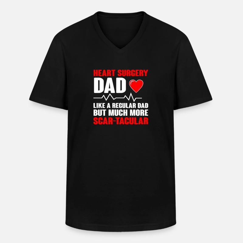 Operation Am Offen Herzen Geschenk - Männer-T-Shirt mit V-Ausschnitt - Schwarz