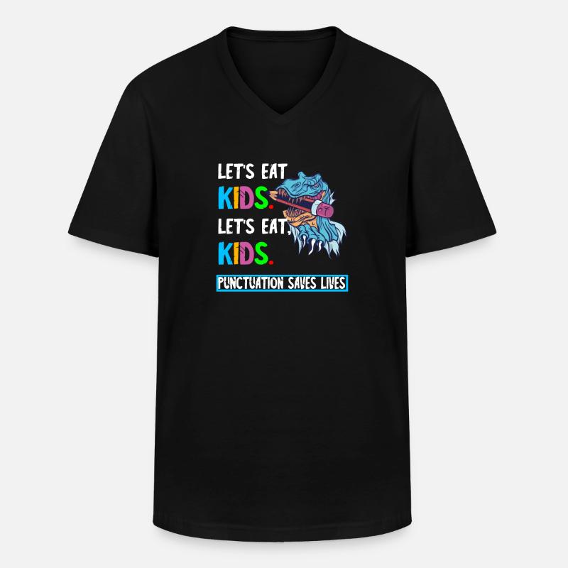 Grammatik Englischlehrer Englisch Sprache Lernen - Männer-T-Shirt mit V-Ausschnitt - Schwarz