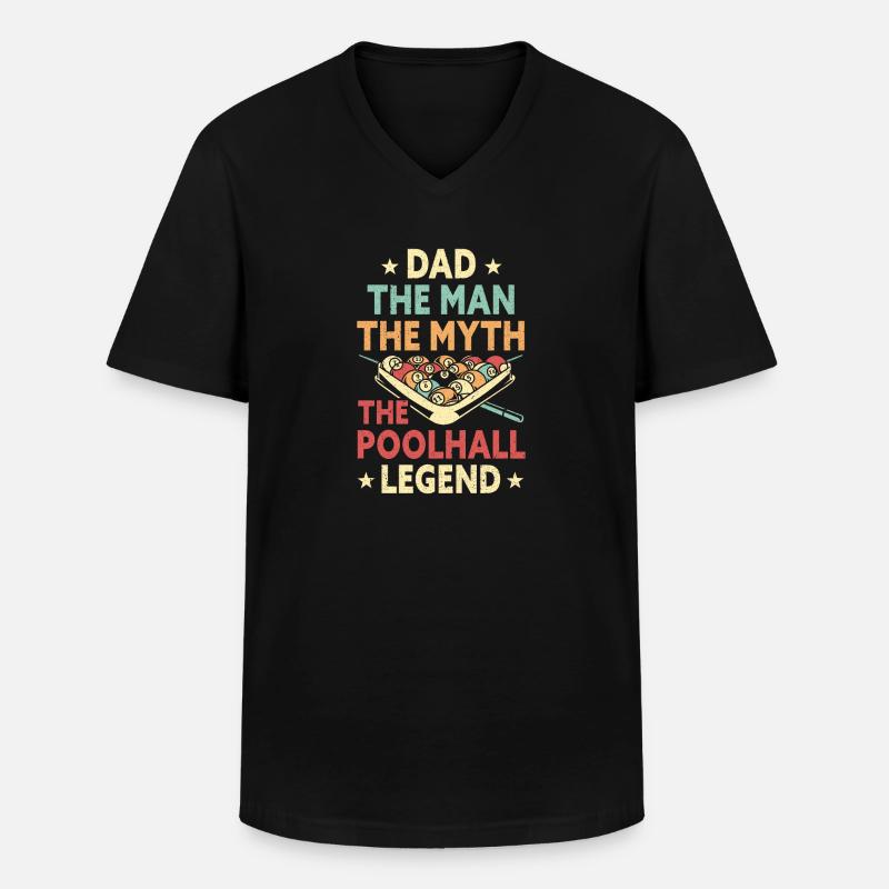 Snooker Pool Billard - Männer-T-Shirt mit V-Ausschnitt - Schwarz