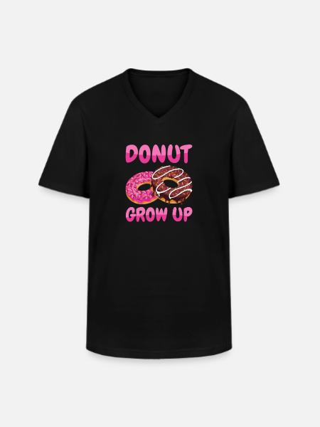 Donut grandir - T-shirt col V Homme - noir