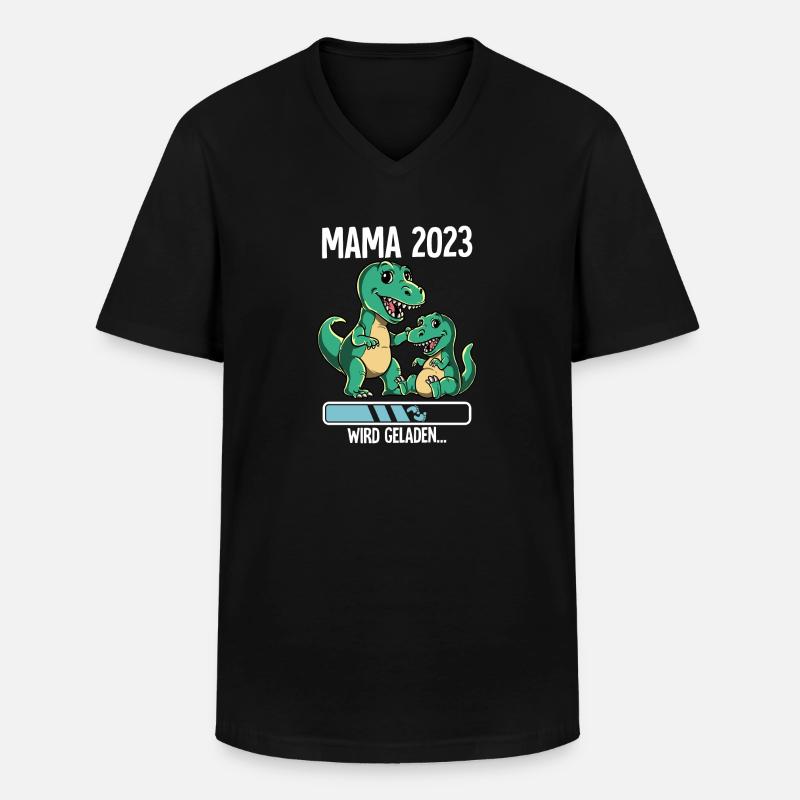 Werdende Mama 2023 - Männer-T-Shirt mit V-Ausschnitt - Schwarz