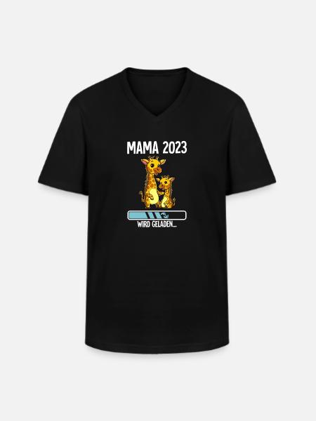 Werdende Mama 2023 - Männer-T-Shirt mit V-Ausschnitt - Schwarz