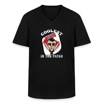 Coolest Weirdo In The Patch Serial Killer - Männer-T-Shirt mit V-Ausschnitt - Schwarz - Vorne - AI Model Male 178 dark (178cm)