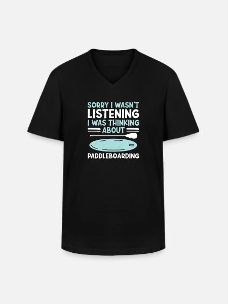 SUP Paddle Board Paddleboarding - Männer-T-Shirt mit V-Ausschnitt - Schwarz