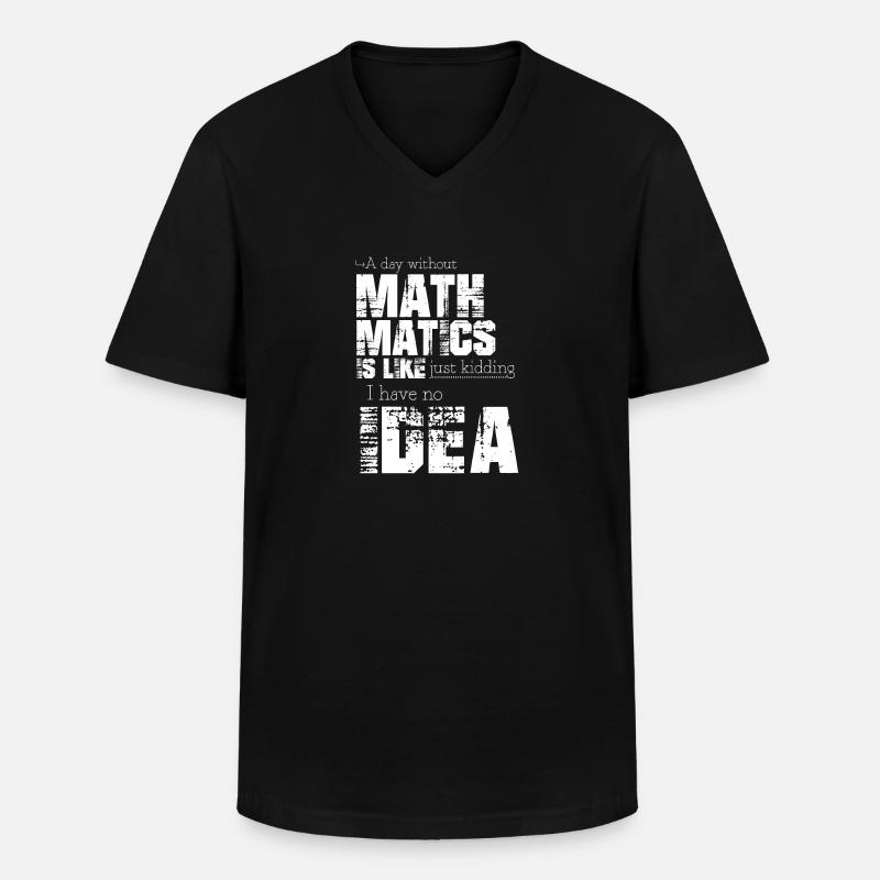 Mathematik - Männer-T-Shirt mit V-Ausschnitt - Schwarz
