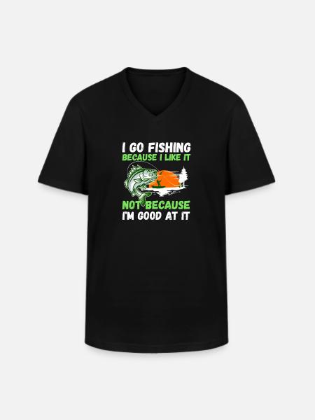 Angler Hobby Angler Fischer - Men's V-Neck T-Shirt - black