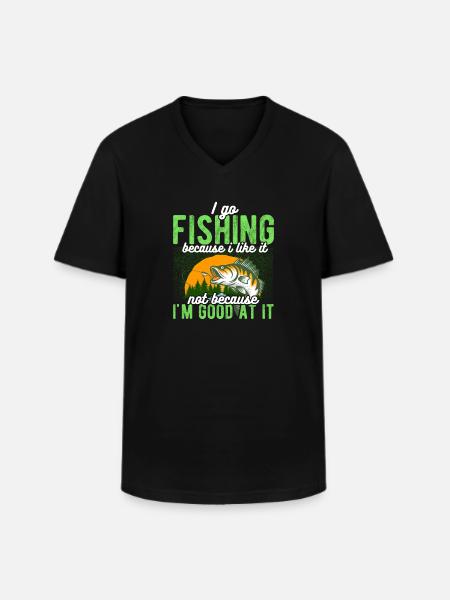 Angler Hobby Angler Fischer - Men's V-Neck T-Shirt - black
