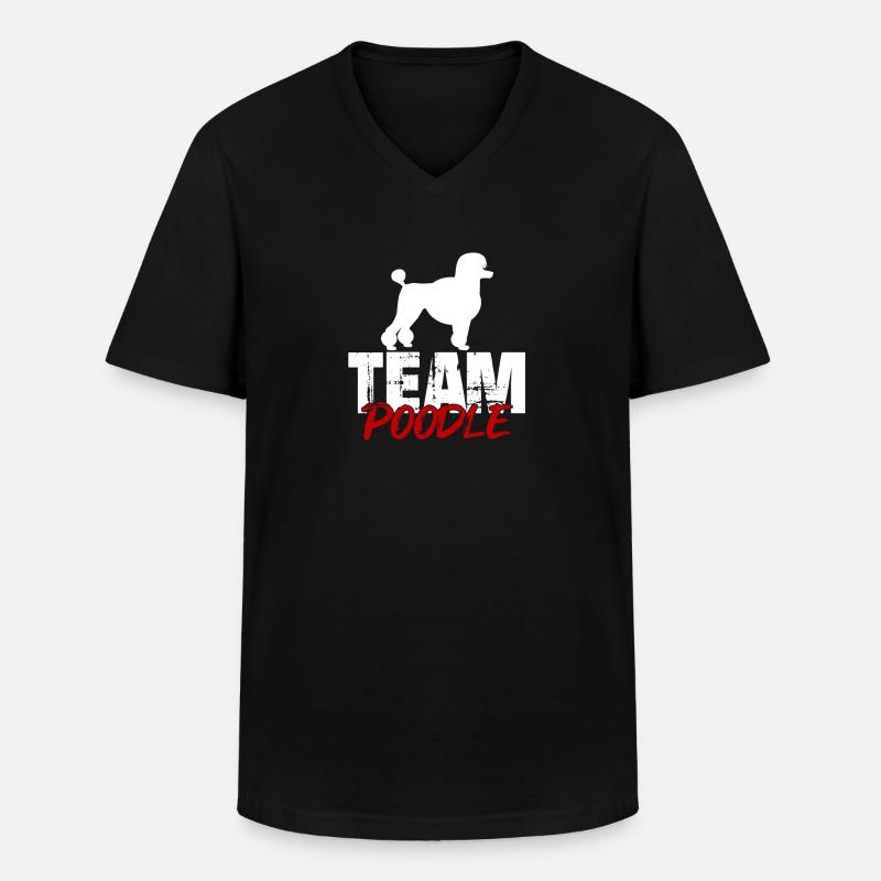 Équipe Caniche - T-shirt col V Homme - noir