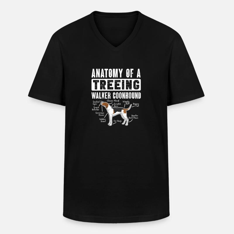 Treeing Walker Coonhound - Männer-T-Shirt mit V-Ausschnitt - Schwarz
