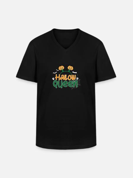 Hallow Queen - Men's V-Neck T-Shirt - black