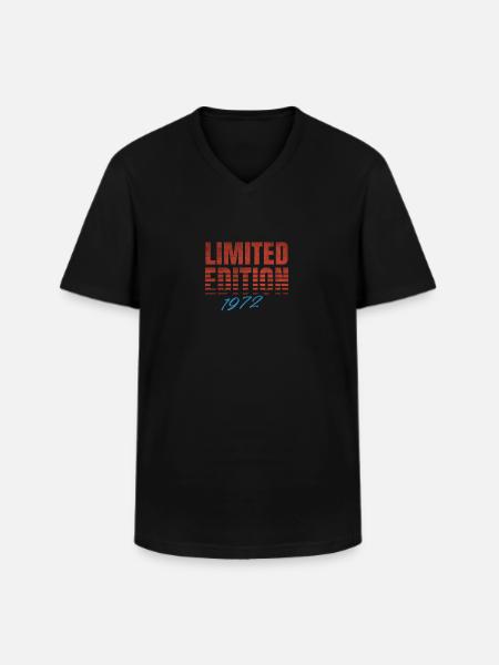 Edition Limitée 1972 Millésime - T-shirt col V Homme - noir