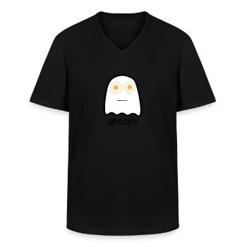 Ghost - Men's V-Neck T-Shirt - black - Front - AI Model Male 178 dark (178cm)