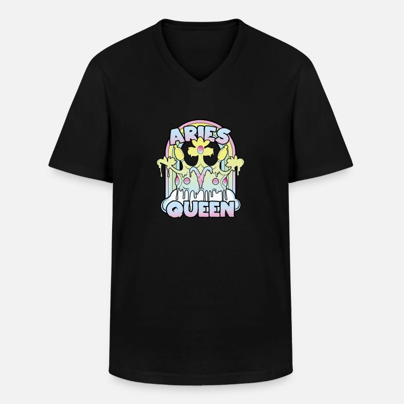 Widder Queen - Männer-T-Shirt mit V-Ausschnitt - Schwarz