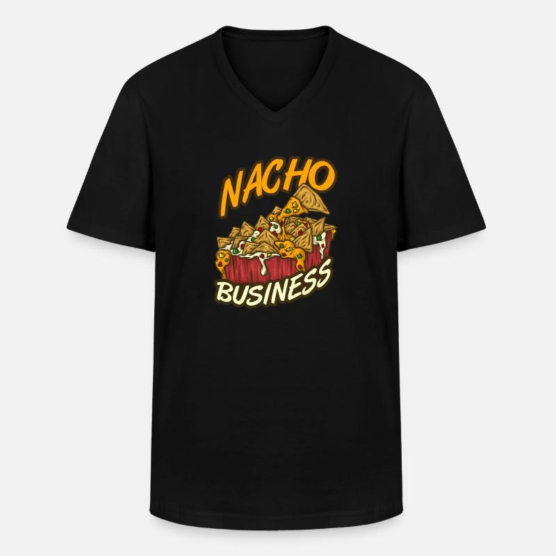 Nachos - Männer-T-Shirt mit V-Ausschnitt - Schwarz