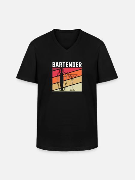 Bartender Shirt Gift - Men's V-Neck T-Shirt - black