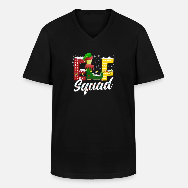 Elf Squad - Männer-T-Shirt mit V-Ausschnitt - Schwarz