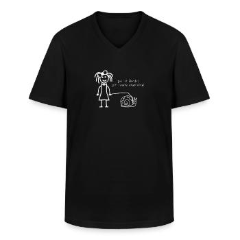 Schnecke Sport Das Ist Gerda Wir Joggen Gemeinsam - Männer-T-Shirt mit V-Ausschnitt - Schwarz - Vorne - AI Model Male 178 dark (178cm)