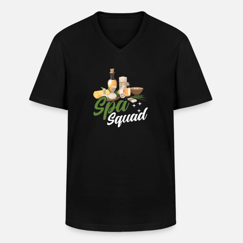 Spa Squad - Männer-T-Shirt mit V-Ausschnitt - Schwarz