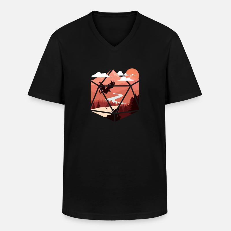 RPG-RPG-Tabletop-Rollenspiele Gamer-Rollenspiel - Männer-T-Shirt mit V-Ausschnitt - Schwarz
